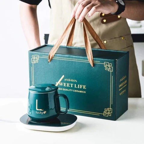 Taza de Cerámica Eléctrica con Base Calentadora – ¿Cansado de que tu café o té se enfríe mientras trabajas?