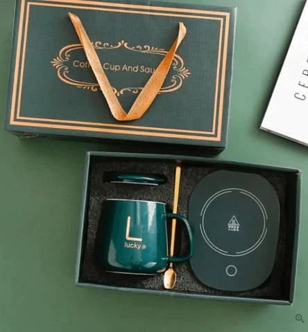 Taza de Cerámica Eléctrica con Base Calentadora – ¿Cansado de que tu café o té se enfríe mientras trabajas?